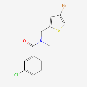 N-[(4-bromothiophen-2-yl)methyl]-3-chloro-N-methylbenzamide