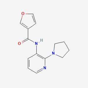 molecular formula C14H15N3O2 B7527198 N-(2-pyrrolidin-1-ylpyridin-3-yl)furan-3-carboxamide 