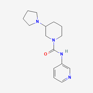 molecular formula C15H22N4O B7527218 N-pyridin-3-yl-3-pyrrolidin-1-ylpiperidine-1-carboxamide 