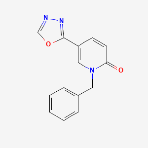 molecular formula C14H11N3O2 B7527265 1-Benzyl-5-(1,3,4-oxadiazol-2-yl)pyridin-2-one 
