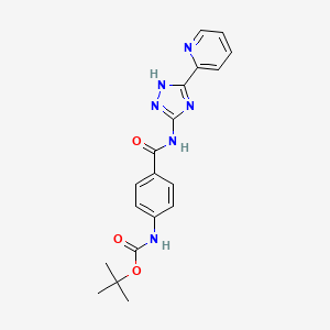 tert-butyl N-[4-[(5-pyridin-2-yl-1H-1,2,4-triazol-3-yl)carbamoyl]phenyl]carbamate