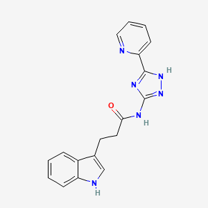 molecular formula C18H16N6O B7527286 US10940139, Example 02471 