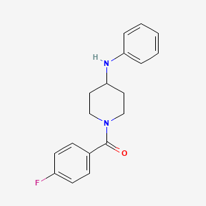 molecular formula C18H19FN2O B7527323 (4-Anilinopiperidin-1-yl)-(4-fluorophenyl)methanone 