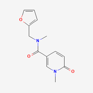 molecular formula C13H14N2O3 B7527347 N-(furan-2-ylmethyl)-N,1-dimethyl-6-oxopyridine-3-carboxamide 