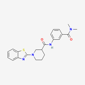 1-(1,3-benzothiazol-2-yl)-N-[3-(dimethylcarbamoyl)phenyl]piperidine-3-carboxamide