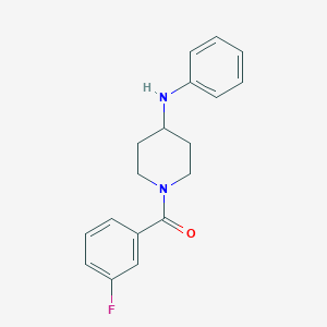 molecular formula C18H19FN2O B7527360 (4-Anilinopiperidin-1-yl)-(3-fluorophenyl)methanone 