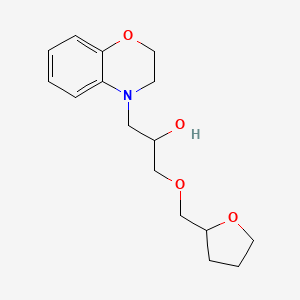 molecular formula C16H23NO4 B7527378 1-(2,3-Dihydro-1,4-benzoxazin-4-yl)-3-(oxolan-2-ylmethoxy)propan-2-ol 