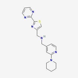 1-(2-piperidin-1-ylpyridin-4-yl)-N-[(2-pyrimidin-2-yl-1,3-thiazol-4-yl)methyl]methanamine
