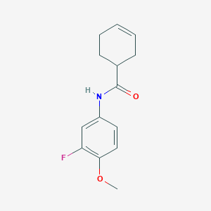 molecular formula C14H16FNO2 B7527456 N-(3-fluoro-4-methoxyphenyl)cyclohex-3-ene-1-carboxamide 