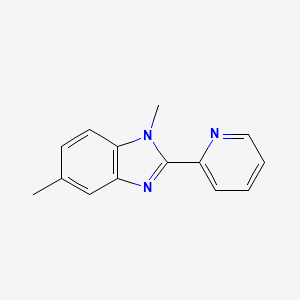 molecular formula C14H13N3 B7527460 1,5-Dimethyl-2-pyridin-2-ylbenzimidazole 