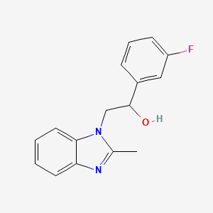 1-(3-Fluorophenyl)-2-(2-methylbenzimidazol-1-yl)ethanol