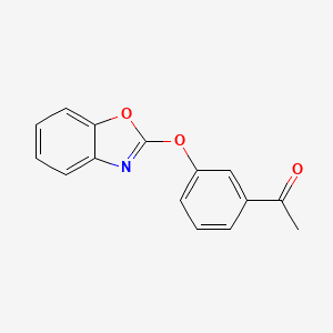 molecular formula C15H11NO3 B7527497 1-[3-(1,3-Benzoxazol-2-yloxy)phenyl]ethanone 