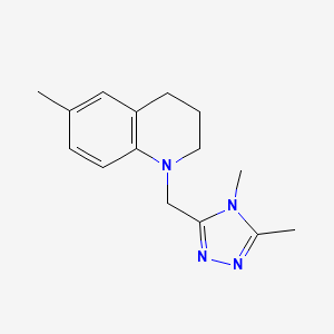 1-[(4,5-dimethyl-1,2,4-triazol-3-yl)methyl]-6-methyl-3,4-dihydro-2H-quinoline