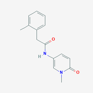 molecular formula C15H16N2O2 B7527599 N-(1-methyl-6-oxopyridin-3-yl)-2-(2-methylphenyl)acetamide 