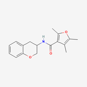 molecular formula C17H19NO3 B7527605 N-(3,4-dihydro-2H-chromen-3-yl)-2,4,5-trimethylfuran-3-carboxamide 