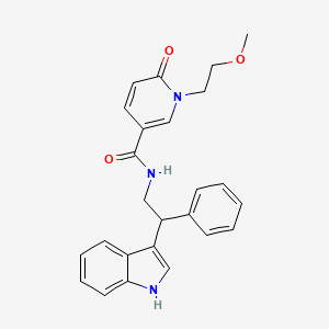 molecular formula C25H25N3O3 B7527623 N-[2-(1H-indol-3-yl)-2-phenylethyl]-1-(2-methoxyethyl)-6-oxopyridine-3-carboxamide 