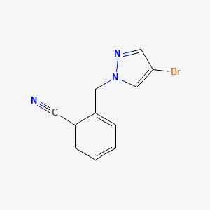 molecular formula C11H8BrN3 B7527628 2-((4-Bromo-1H-pyrazol-1-yl)methyl)benzonitrile 