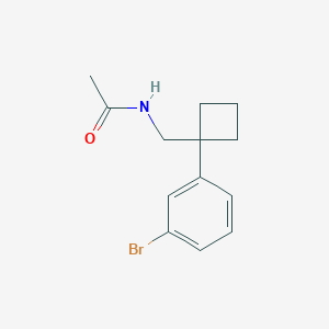 N-[[1-(3-bromophenyl)cyclobutyl]methyl]acetamide