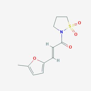 (E)-1-(1,1-dioxo-1,2-thiazolidin-2-yl)-3-(5-methylfuran-2-yl)prop-2-en-1-one