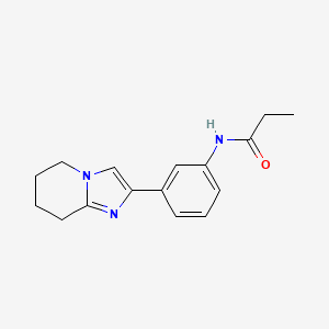 molecular formula C16H19N3O B7527679 N-[3-(5,6,7,8-tetrahydroimidazo[1,2-a]pyridin-2-yl)phenyl]propanamide 