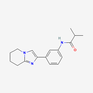 molecular formula C17H21N3O B7527681 2-methyl-N-[3-(5,6,7,8-tetrahydroimidazo[1,2-a]pyridin-2-yl)phenyl]propanamide 