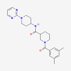 molecular formula C24H31N5O2 B7527716 1-(3,5-dimethylbenzoyl)-N-(1-pyrimidin-2-ylpiperidin-4-yl)piperidine-3-carboxamide 