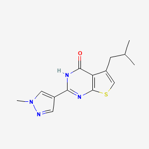 5-(2-methylpropyl)-2-(1-methylpyrazol-4-yl)-3H-thieno[2,3-d]pyrimidin-4-one