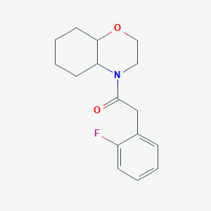 molecular formula C16H20FNO2 B7527745 1-(2,3,4a,5,6,7,8,8a-Octahydrobenzo[b][1,4]oxazin-4-yl)-2-(2-fluorophenyl)ethanone 