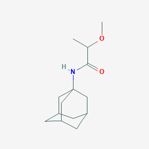 molecular formula C14H23NO2 B7527753 N-(1-adamantyl)-2-methoxypropanamide 