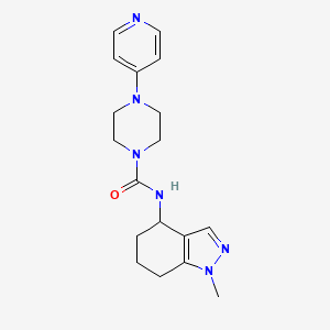 molecular formula C18H24N6O B7527781 N-(1-methyl-4,5,6,7-tetrahydroindazol-4-yl)-4-pyridin-4-ylpiperazine-1-carboxamide 