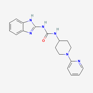 molecular formula C18H20N6O B7527783 1-(1H-benzimidazol-2-yl)-3-(1-pyridin-2-ylpiperidin-4-yl)urea 