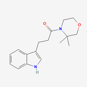 molecular formula C17H22N2O2 B7527799 1-(3,3-dimethylmorpholin-4-yl)-3-(1H-indol-3-yl)propan-1-one 