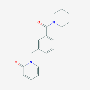 1-[[3-(Piperidine-1-carbonyl)phenyl]methyl]pyridin-2-one