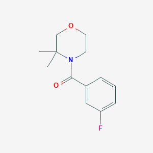 molecular formula C13H16FNO2 B7527810 (3,3-Dimethylmorpholin-4-yl)-(3-fluorophenyl)methanone 