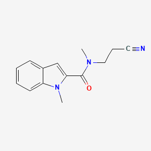 molecular formula C14H15N3O B7527817 N~2~-(2-cyanoethyl)-N~2~,1-dimethyl-1H-indole-2-carboxamide 