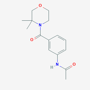 molecular formula C15H20N2O3 B7527842 N-[3-(3,3-dimethylmorpholine-4-carbonyl)phenyl]acetamide 