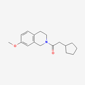 2-cyclopentyl-1-(7-methoxy-3,4-dihydro-1H-isoquinolin-2-yl)ethanone