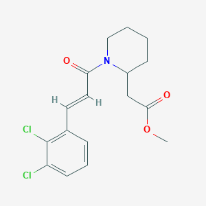 molecular formula C17H19Cl2NO3 B7527865 methyl 2-[1-[(E)-3-(2,3-dichlorophenyl)prop-2-enoyl]piperidin-2-yl]acetate 