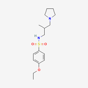 molecular formula C16H26N2O3S B7527870 4-ethoxy-N-(2-methyl-3-pyrrolidin-1-ylpropyl)benzenesulfonamide 