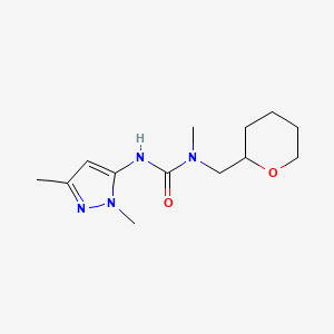 3-(2,5-Dimethylpyrazol-3-yl)-1-methyl-1-(oxan-2-ylmethyl)urea