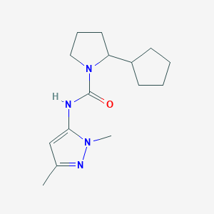 molecular formula C15H24N4O B7527893 2-cyclopentyl-N-(2,5-dimethylpyrazol-3-yl)pyrrolidine-1-carboxamide 