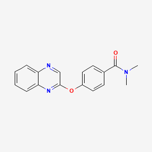 molecular formula C17H15N3O2 B7527908 N,N-dimethyl-4-quinoxalin-2-yloxybenzamide 