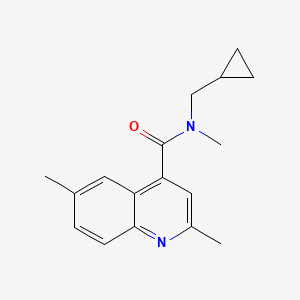 molecular formula C17H20N2O B7527945 N-(cyclopropylmethyl)-N,2,6-trimethylquinoline-4-carboxamide 