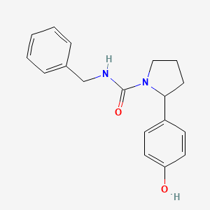 molecular formula C18H20N2O2 B7527962 N-benzyl-2-(4-hydroxyphenyl)pyrrolidine-1-carboxamide 