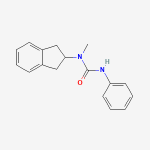 molecular formula C17H18N2O B7527973 1-(2,3-dihydro-1H-inden-2-yl)-1-methyl-3-phenylurea 