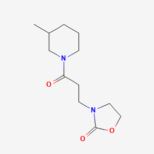 molecular formula C12H20N2O3 B7527999 3-[3-(3-Methylpiperidin-1-yl)-3-oxopropyl]-1,3-oxazolidin-2-one 