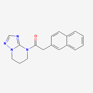 molecular formula C17H16N4O B7528004 1-(6,7-dihydro-5H-[1,2,4]triazolo[1,5-a]pyrimidin-4-yl)-2-naphthalen-2-ylethanone 