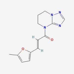 (E)-1-(6,7-dihydro-5H-[1,2,4]triazolo[1,5-a]pyrimidin-4-yl)-3-(5-methylfuran-2-yl)prop-2-en-1-one