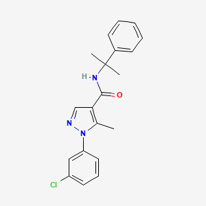 1-(3-chlorophenyl)-5-methyl-N-(2-phenylpropan-2-yl)pyrazole-4-carboxamide
