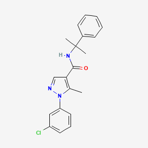 molecular formula C20H20ClN3O B7528024 1-(3-chlorophenyl)-5-methyl-N-(2-phenylpropan-2-yl)pyrazole-4-carboxamide 